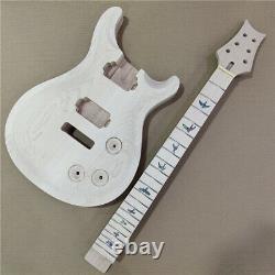 New 1 set unfinished guitar neck and body PRS style electric guitar kit DIY part
