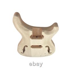 New 1set Guitar Kit Guitar Neck 22 Fret Semi-hollow Guitar Body Bird Inlay