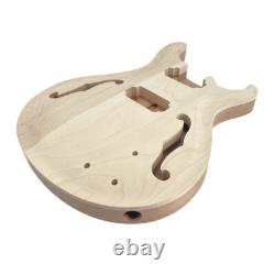 New 1set Guitar Kit Guitar Neck 22 Fret Semi-hollow Guitar Body Bird Inlay