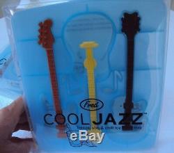 New Cool Jazz Fred & Friends Silicone Popcicle Molds Guitars Three(3)sets Of 3
