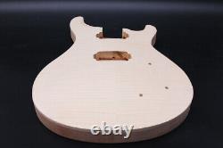 New Guitar Body mahogany Flame Maple Cap PRS Style Electric Guitar Set in heel
