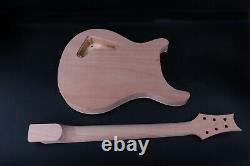 New Guitar Kit Guitar Neck 22fret Mahogany Flame Maple Cap Set in Guitar Body