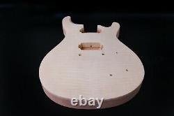 New Guitar Kit Guitar Neck 22fret Mahogany Flame Maple Cap Set in Guitar Body