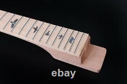 New Guitar Kit Guitar Neck 22fret Mahogany Flame Maple Cap Set in Guitar Body