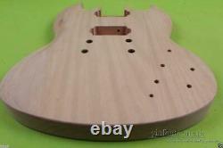 New Guitar body Solid mahogany SG DIY Electric Guitar Set In Heel No Paint