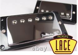 New Set Lace Humbuckers Alnico 7,7k/11,6k Chrome For All Guitars