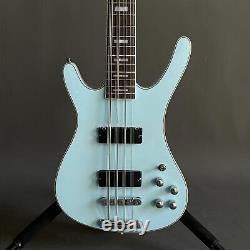 New Special 12-string Electric Bass Guitar 4+8 Strings Blue Bass Chrome Hardware