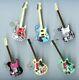 New Takara Tomy Arts Disney Guitar Collection Keychains Whole Set Of 6 Guitars