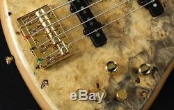 New Ts Guitars Omni Bass 4/22 Exotic/E Buckeye Burl Top F. B. /Set-Neck Natural