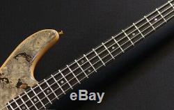 New Ts Guitars Omni Bass 4/22 Exotic/E Buckeye Burl Top F. B. /Set-Neck Natural