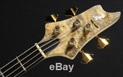 New Ts Guitars Omni Bass 4/22 Exotic/E Buckeye Burl Top F. B. /Set-Neck Natural