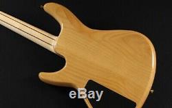 New Ts Guitars Omni Bass 4/22 Exotic/E Buckeye Burl Top F. B. /Set-Neck Natural