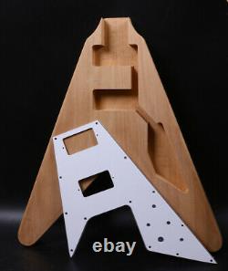 New electric Guitar Body Flying V style Set in Heel width Pickguard HH pickup