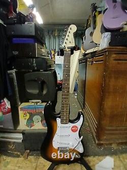 New model SATIN FINISH SQUIER by Fender guitar- new LUTHIER SET UP withextras