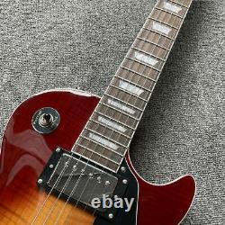 NewBrand LP Electric Guitar Flamed Maple Top Chrome Hardware Half Sunburst Color