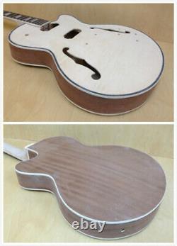 No-Soldering Hollow Body ES-350 Style Electric Guitar DIY Kit, Set Neck, 273MADIY