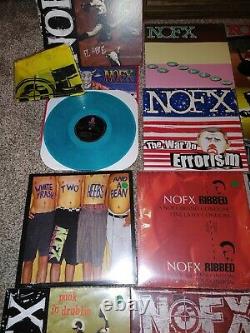 Nofx green colored vinyl signed box set