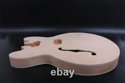 One Set Semi-Hollow Electric Guitar Body+Neck Rosewood Fretboard Unfinished