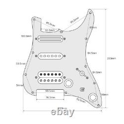 OriPure A Set 3pcs HSS Alnico 5 Pickup Prewired 4Ply SSH Strat Guitar Pickguard