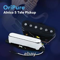 OriPure Alnico 5 FD Tele Guitar Pickups Single Coil Neck + Bridge Pickup Set
