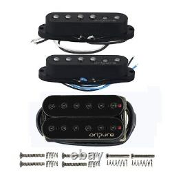 OriPure Alnico 5 HSS Strat Guitar Pickups Humbucker Single Coil Pickup Set Black