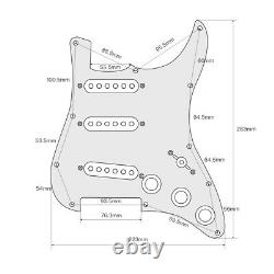 OriPure Prewired Alnico 5 Single Coil Pickup Pickguard Set for Strat SSS Guitar