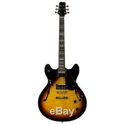 Peavey JF-1 Hollow-Body Jazz Style Electric Guitar, Sunburst #00532240