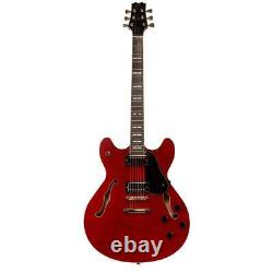 Peavey JF-1 Hollow-Body Jazz Style Electric Guitar, Transparent Red #00532230