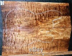 Quilted Curly Maple Wood 10428 Luthier 5A Solid Body Guitar Top Set 25x18.75x. 50