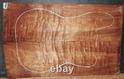 Quilted Curly Maple Wood 9959 Luthier Solid Body Guitar Top Set 25x 15.5x. 500