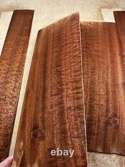 Quilted Pommele Sapele Acoustic Back and Sides Set Luthier Wood Tonewood #1