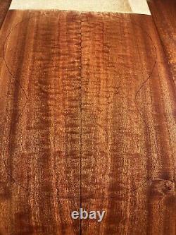 Quilted Pommele Sapele Acoustic Back and Sides Set Luthier Wood Tonewood #1