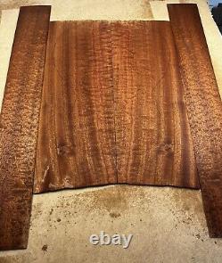 Quilted Pommele Sapele Acoustic Back and Sides Set Luthier Wood Tonewood #1