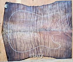 ROASTED FLAME MAPLE Wood 0953 Luthier 5A SOLID BODY Guitar Set 22 x 18 x. 500