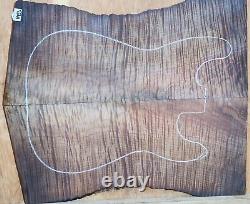 ROASTED FLAME MAPLE Wood 0953 Luthier 5A SOLID BODY Guitar Set 22 x 18 x. 500