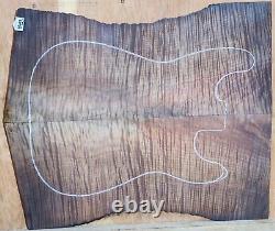 ROASTED FLAME MAPLE Wood 0953 Luthier 5A SOLID BODY Guitar Set 22 x 18 x. 500