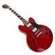 Red 6-string Electric Guitar Rosewood Fingerboard Semi-hollow Mahogany Body