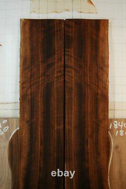 Ribbon figure curly black walnut tonewood guitar luthier set back and sides