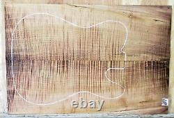 Roasted Flame Maple Wood 1119 Luthier Solid body Guitar Set 23x 15.5x. 5