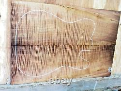 Roasted Flame Maple Wood 1119 Luthier Solid body Guitar Set 23x 15.5x. 5