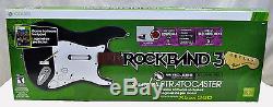 SEALED NEW XBox 360 ROCK BAND 3 GAME + Wireless GUITAR Bundle Set Fender 1 2 4