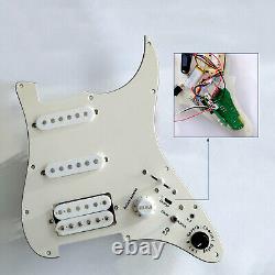 SSH Prewired Guitar Strat Pickguard Set, Humbucker Pickups for St With Effects