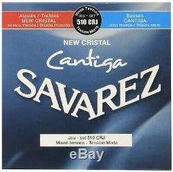 Savarez Classical Guitars Strings New Cristal Cantiga Set 510CRJ Mixed Tensio