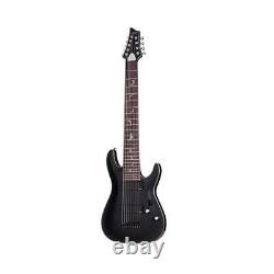 Schecter Damien Platinum 9-String Electric Guitar, Rosewood, Satin Black #1193