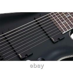 Schecter Damien Platinum 9-String Electric Guitar, Rosewood, Satin Black #1193