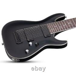 Schecter Damien Platinum 9-String Electric Guitar, Rosewood, Satin Black #1193