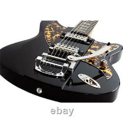 Schecter Retro Spitfire 6-String Electric Guitar, Black Leopard #298