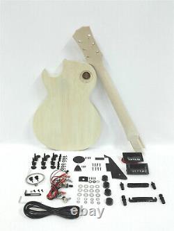 Semi-Hollow, NO-SOLDER Electric Guitar DIY, Set Neck, Maple Fretboard E-239 DIY-SMB