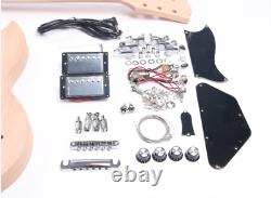 Semi Unfinished SG Electric Guitar Full Set Kit Self-assembly DIY Body 2xPickups