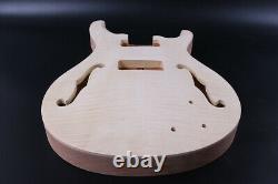 Semi hollow Guitar Body Mahogany Flame Maple Veneer Guitar Project Set in PRS